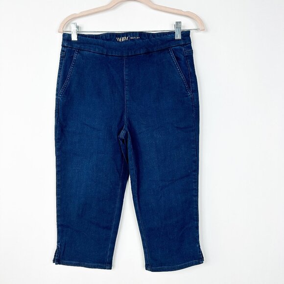 2/$30 WHBM Outlet Cropped Denim Pedal Pusher Indigo 6 #A0711-14 - Picture 3 of 8